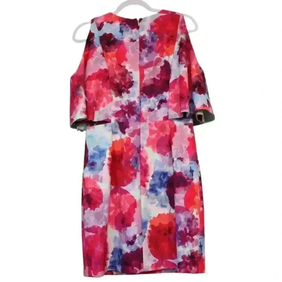 Trina Turk Dress Size 8 Multicolor Floral Oakhurst Watercolor Artsy Formal - Picture 8 of 12